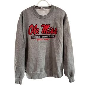 Ole Miss Rebels Football Sweatshirt Large Jerzees Super Sweats Hotty Toddy VTG